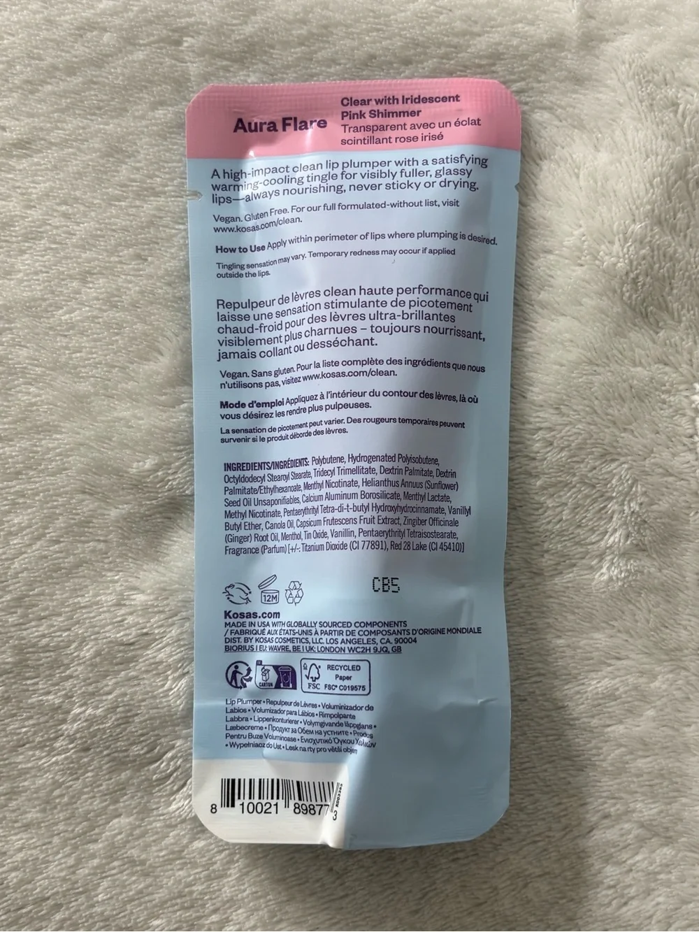 Kosas Lip Pulse Glossy Lip Plumper Gloss Aura Flare 0.42 fl oz